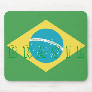 Flagge Brasiliens Mauspad