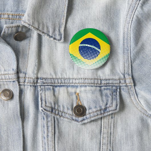 Flagge Brasiliens mit Halftone-Effekt Button (Beispiel)