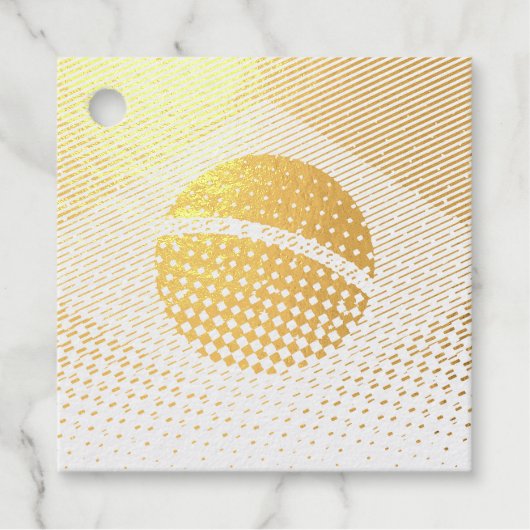 Flagge Brasiliens mit Halftone-Effekt Geschenkanhänger (Vorderseite)