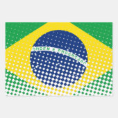 Flagge Brasiliens mit Halftone-Effekt Geschenkpapier Set (Vorderseite 2)