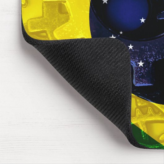 Flagge Brasiliens Mousepad (Ecke)