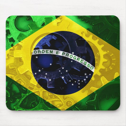 Flagge Brasiliens Mousepad (Vorne)