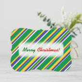 Flagge Brasiliens Muster für Inspirierte Farbstrei Einladung (Stehend Vorderseite)