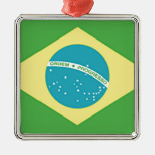 Flagge Brasiliens Ornament Aus Metall