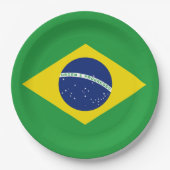 Flagge Brasiliens Pappteller (Vorderseite)