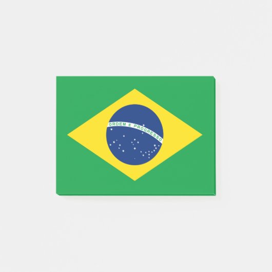 Flagge Brasiliens Post-it Klebezettel (Vorderseite)