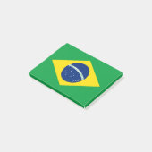 Flagge Brasiliens Post-it Klebezettel (angewinkelt)