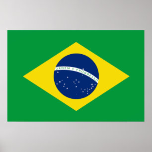 Flagge Brasiliens Poster
