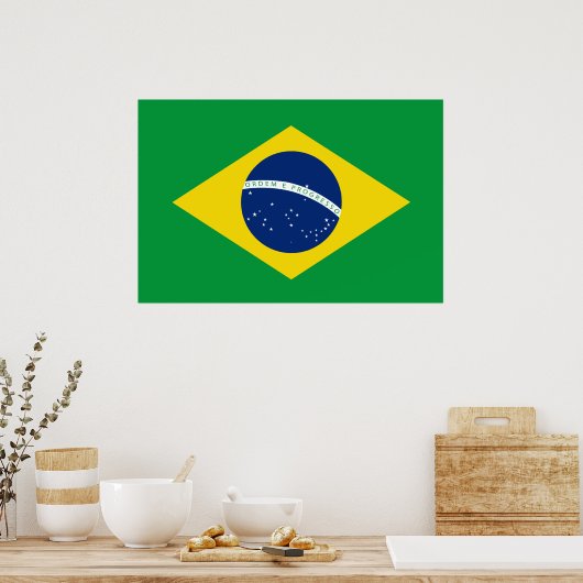 Flagge Brasiliens Poster (Küche)