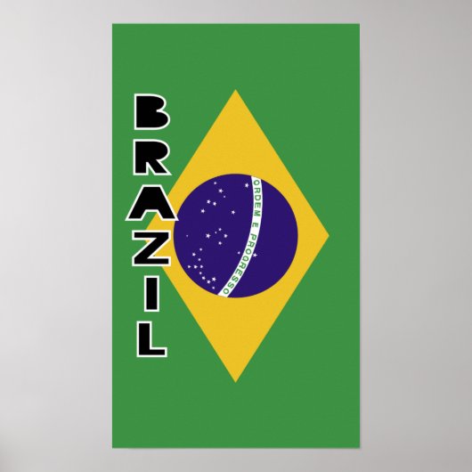 Flagge Brasiliens Poster (Vorne)