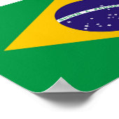 Flagge Brasiliens Poster (Ecke)