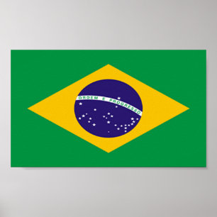 Flagge Brasiliens Poster