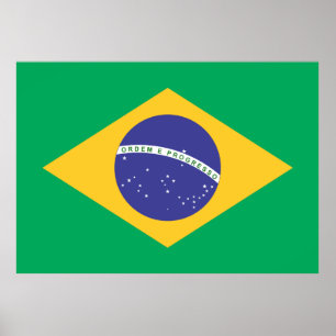 Flagge Brasiliens Poster
