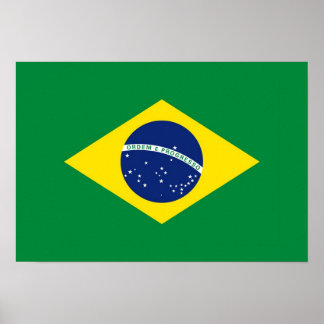 Flagge Brasiliens Poster