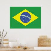 Flagge Brasiliens Poster (Küche)