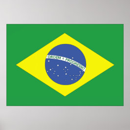 Flagge Brasiliens Poster