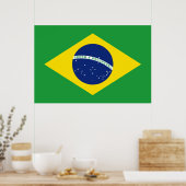 Flagge Brasiliens Poster (Küche)