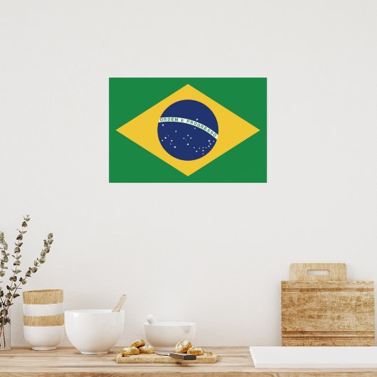 Flagge Brasiliens Poster (Küche)