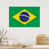 Flagge Brasiliens Poster (Küche)