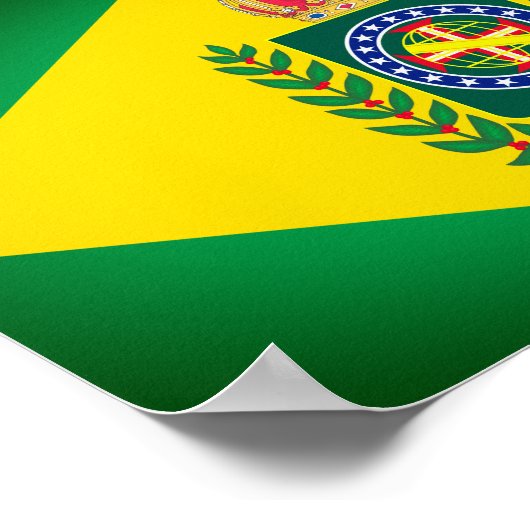 Flagge Brasiliens Poster (Ecke)