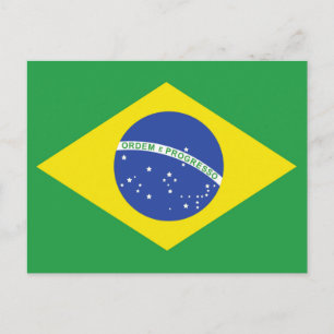 Flagge Brasiliens Postkarte