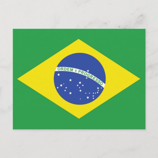 Flagge Brasiliens Postkarte (Vorderseite)