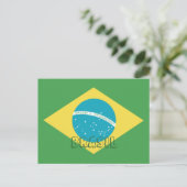 Flagge Brasiliens Postkarte (Stehend Vorderseite)