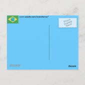 Flagge Brasiliens Postkarte (Rückseite)