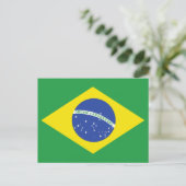 Flagge Brasiliens Postkarte (Stehend Vorderseite)
