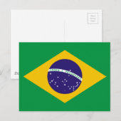 Flagge Brasiliens Postkarte (Vorne/Hinten)