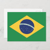 Flagge Brasiliens Postkarte (Vorne/Hinten)