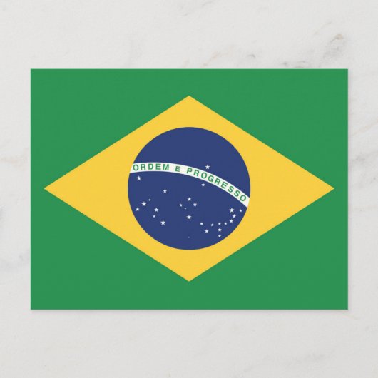 Flagge Brasiliens Postkarte (Vorderseite)