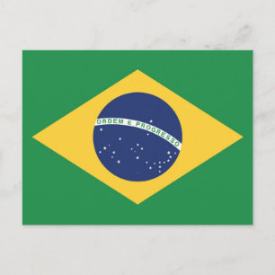 Flagge Brasiliens Postkarte