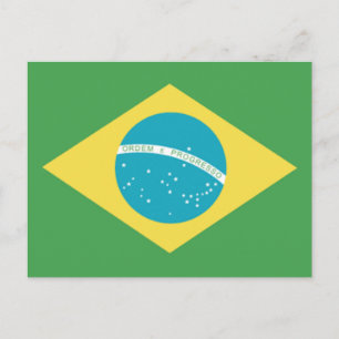 Flagge Brasiliens Postkarte