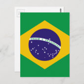 Flagge Brasiliens Postkarte (Vorne/Hinten)