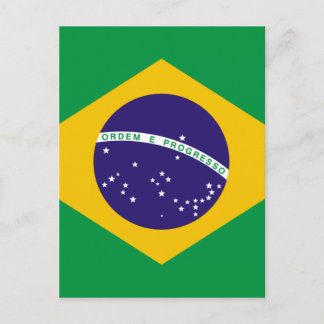 Flagge Brasiliens Postkarte