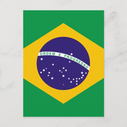 Flagge Brasiliens Postkarte (Vorderseite)