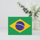 Flagge Brasiliens Postkarte (Stehend Vorderseite)