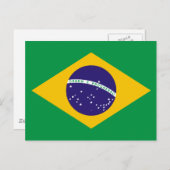 Flagge Brasiliens Postkarte (Vorne/Hinten)