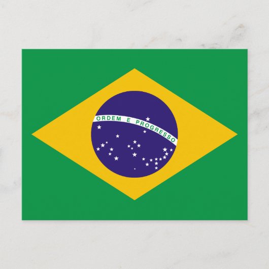 Flagge Brasiliens Postkarte (Vorderseite)
