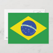 Flagge Brasiliens Postkarte (Vorne/Hinten)