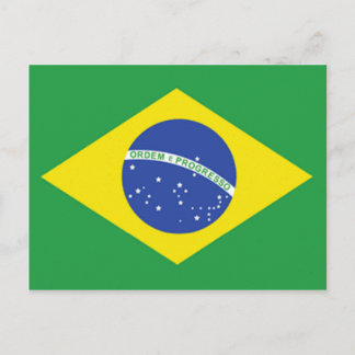 Flagge Brasiliens Postkarte