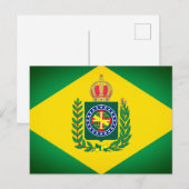 Flagge Brasiliens Postkarte (Vorne/Hinten)