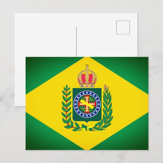 Flagge Brasiliens Postkarte (Vorne/Hinten)