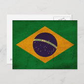 Flagge Brasiliens Postkarte (Vorne/Hinten)