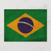 Flagge Brasiliens Postkarte (Vorderseite)