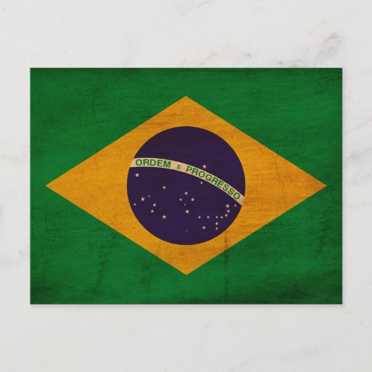 Flagge Brasiliens Postkarte (Vorderseite)