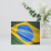 Flagge Brasiliens Postkarte (Stehend Vorderseite)