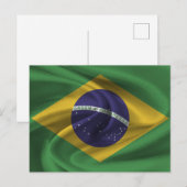 Flagge Brasiliens Postkarte (Vorne/Hinten)