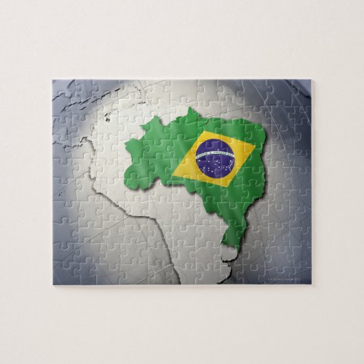 Flagge Brasiliens Puzzle (Horizontal)